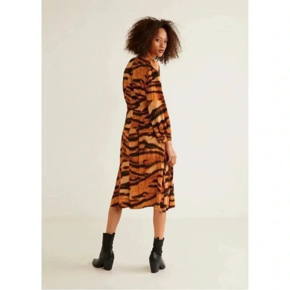 Mango tiger print midi dress - Picture 3 of 12